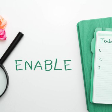 Inspiration showing sign Enable, Internet Concept give someone or something the authority or means to do something