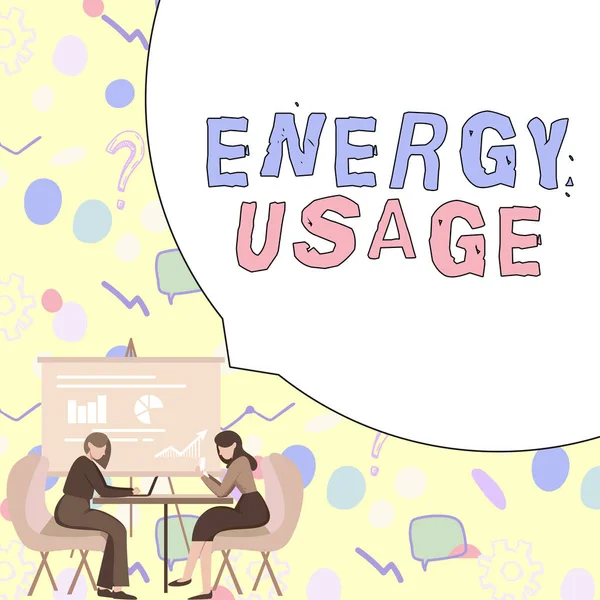 Handwriting Text Energy Usage Internet Concept Amount Energy Consumed Used — 스톡 사진
