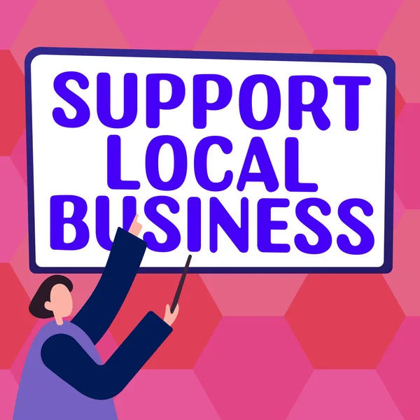 Support Entreprise Locale Concept Entreprise Augmenter Les Investissements Dans Votre — Photo