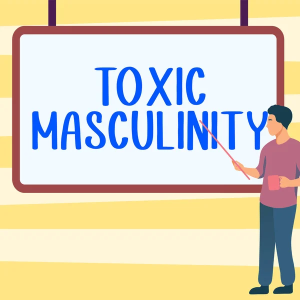 Conceptual Caption Toxic Masculinity Word Describes Narrow Repressive Type Ideas — Φωτογραφία Αρχείου