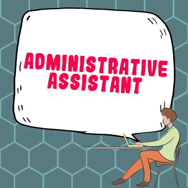Conceptual Display Administrative Assistant Business Concept Administration Support Specialist Clerical — 스톡 사진