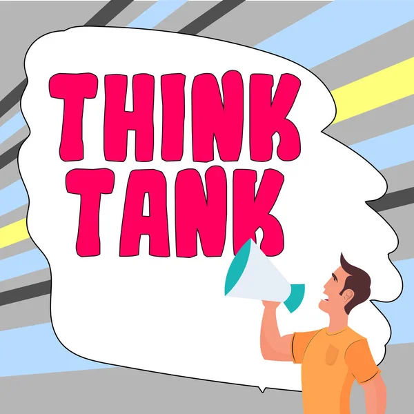 Text sign showing Think Tank, Word Written on Thinking of Innovative Valuable Solutions Successful Ideas