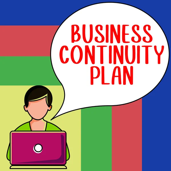 Handschrift Zeichen Business Continuity Plan Business Übersicht Zur Erstellung Von — Stockfoto