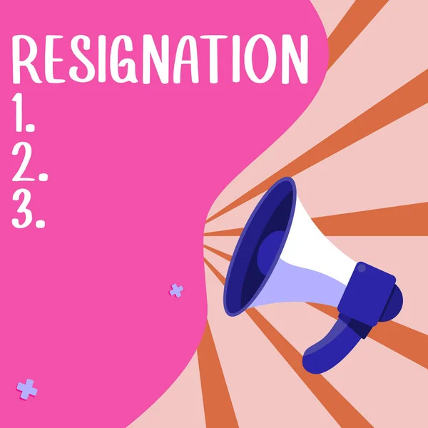 Conceptual Display Resignation Business Showcase Act Giving Working Ceasing Positions — 스톡 사진