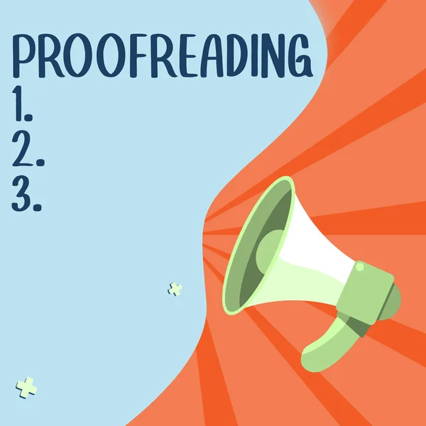 Textová Značka Ukazující Proofreading Koncept Znamenající Akt Čtení Značení Pravopisu — Stock fotografie