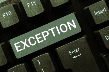 İstisna, Kavramsal fotoğrafçı ya da genel ifade ya da kuralın dışında kalan şeyleri gösteren bir imza