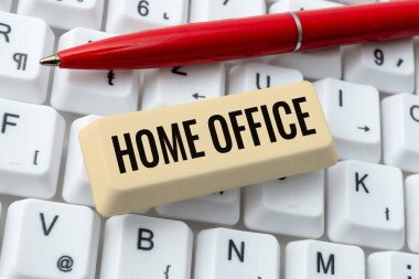 İçişleri Bakanlığı 'nı gösteren metin işareti, resmi iş için bir kişinin ikametgahında belirtilmiş alan için sözcük