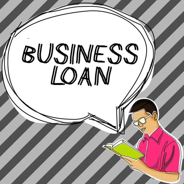 Handschrift Business Loan Concept Betekent Credit Hypotheek Financiële Bijstand Cash — Stockfoto