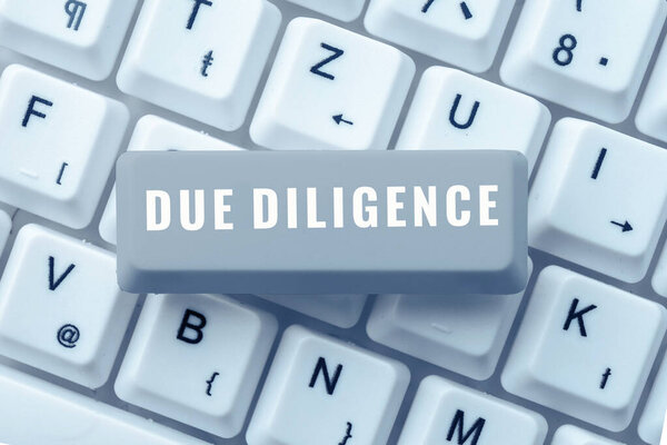 Текст, показывающий вдохновение Due Diligence, Word для избежания нанесения вреда другой бизнес-собственности для соглашения