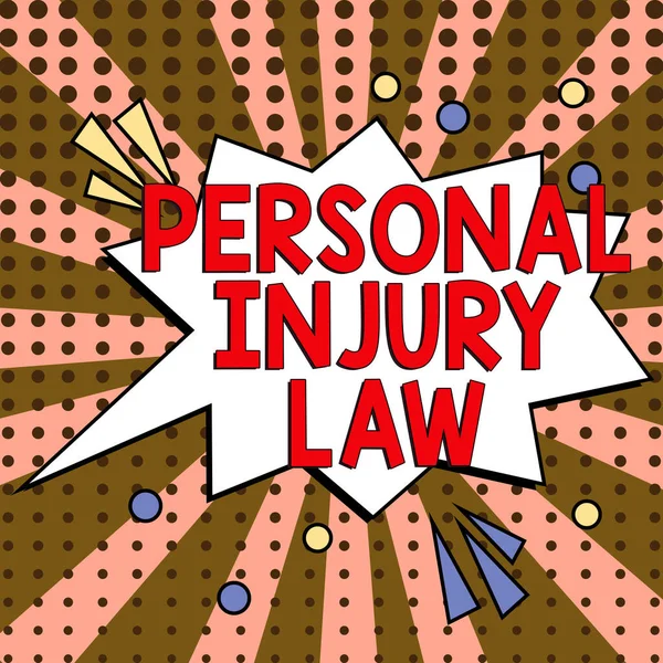 Text sign showing Personal Injury Law, Business idea being hurt or injured inside work environment