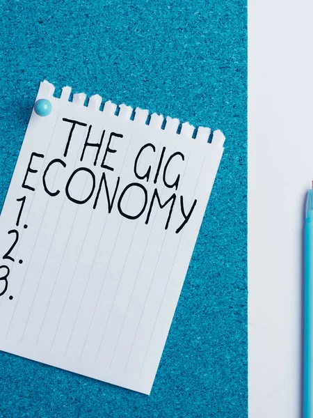 Writing Displaying Text Gig Economy Internet Concept Market Short Term — Stock Photo, Image