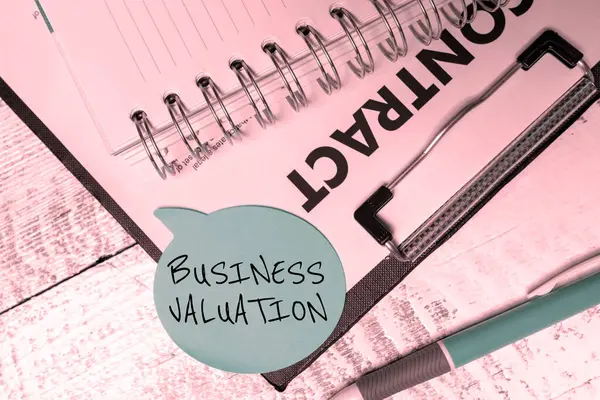 Text Tecken Som Visar Business Värdering Konceptuell Bild Som Bestämmer — Stockfoto