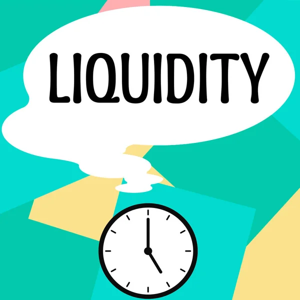 Text Caption Presenting Liquidity Word Cash Bank Balances Market Liquidity — Fotografia de Stock
