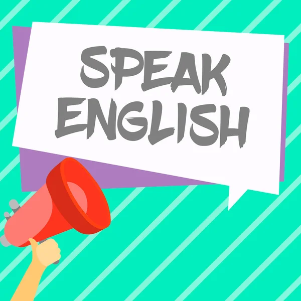 Escribir Mostrando Texto Hablar Inglés Enfoque Negocios Estudiar Otra Lengua — Foto de Stock