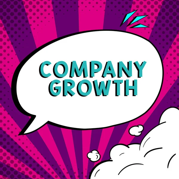 Tekst Weergeven Company Growth Concept Betekent Een Lange Termijn Fase — Stockfoto