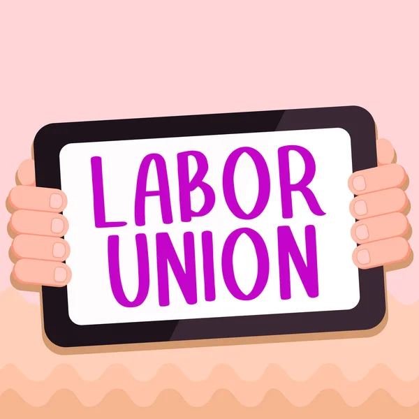Handwriting Text Labor Union Business Showcase Rules Relating Rights Responsibilities — Stockfoto