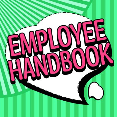 Handwriting text Employee Handbook, Business showcase Document that contains an operating procedures of company