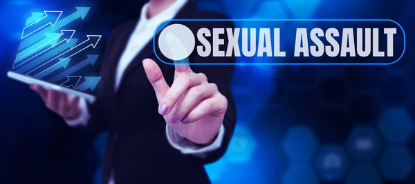 Text Caption Presenting Sexual Assault Concept Meaning Instruction Issues Relating — Foto de Stock