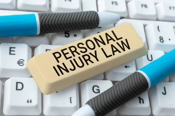 Handwriting text Personal Injury Law, Business concept being hurt or injured inside work environment