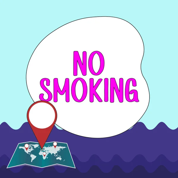 Text Sign Showing Smoking Business Concept Using Tobacco Forbiden Place — Fotografia de Stock