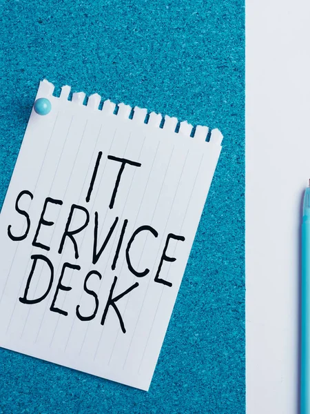 Sign Displaying Service Desk Business Approach Technological Support Online Assistance — Stock Photo, Image