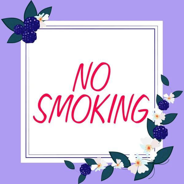 Mão Escrita Sinal Não Fumar Palavra Para Uso Tabaco Proibido — Fotografia de Stock