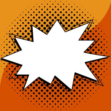 Comic Blank Speech Bubble With Copy Space And Colorful Doodles.