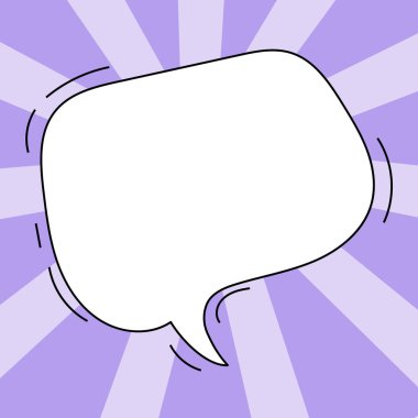 Comic Blank Speech Bubble With Copy Space And Colorful Doodles.