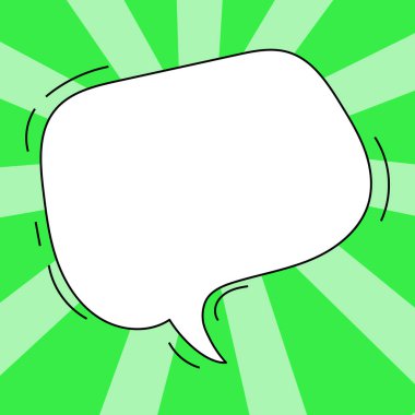 Comic Blank Speech Bubble With Copy Space And Colorful Doodles.