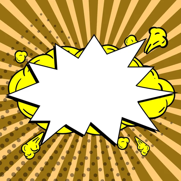 Comic Blank Speech Bubble With Copy Space And Colorful Doodles.