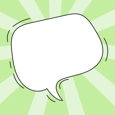Comic Blank Speech Bubble With Copy Space And Colorful Doodles.