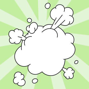 Comic Blank Speech Bubble With Copy Space And Colorful Doodles.