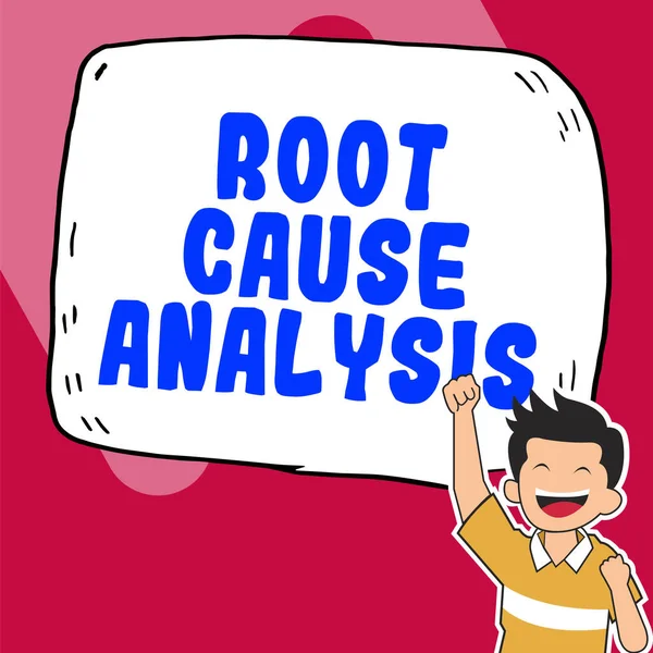 stock image Inspiration showing sign Root Cause Analysis, Word for Method of Problem Solving Identify Fault or Problem