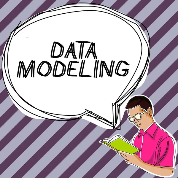 Text Som Visar Inspiration Datamodellering Word För Dataöverföring Mellan Datalagringssystem — Stockfoto