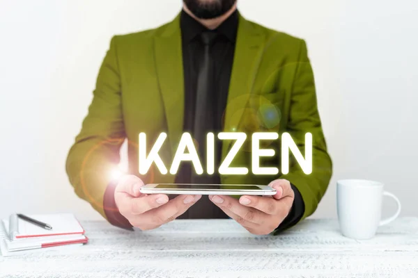 コンセプトキャプション Kaizen Internet日本のビジネス理念である 働き方改善 — ストック写真