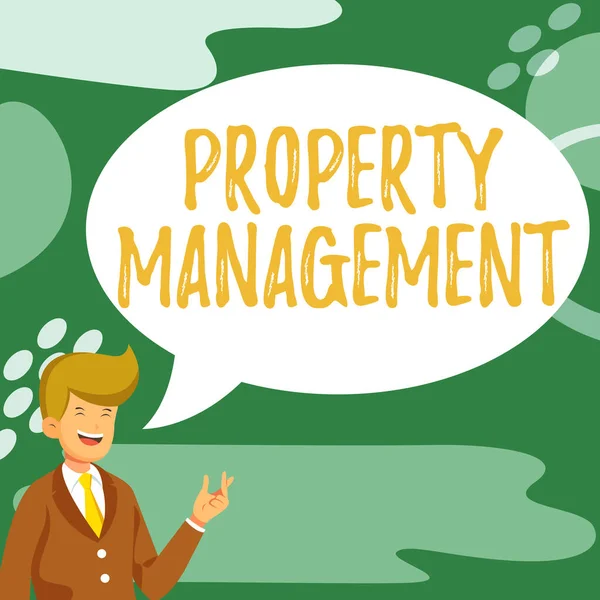 Escrita Exibindo Texto Property Management Palavra Escrita Supervisão Imóveis Valor — Fotografia de Stock