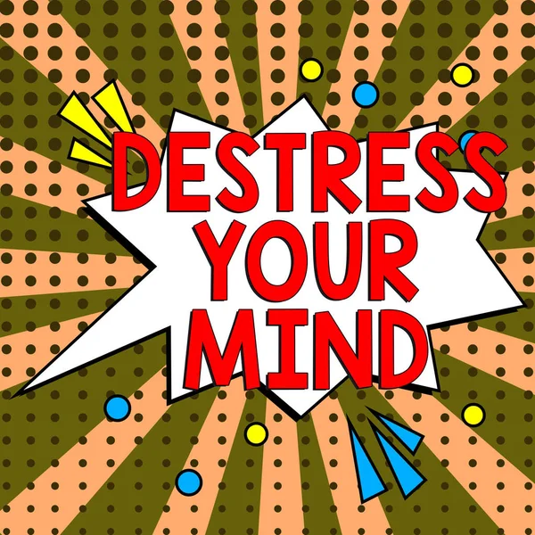 Conceptuele Weergave Destress Your Mind Internet Concept Mentale Spanning Los — Stockfoto
