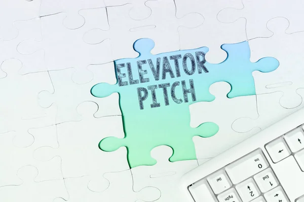 Elevator Pitch Conceptual Photo Persuasive Sales Pitch Brief Speech Product — 스톡 사진