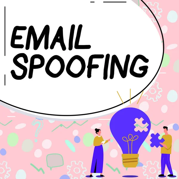 Hand Writing Sign Email Spoofing Business Concept Secure Access Content — Stock Fotó