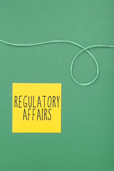 Sign Displaying Regulatory Affairs Conceptual Photo Desire Governments Protect Public — Fotografia de Stock