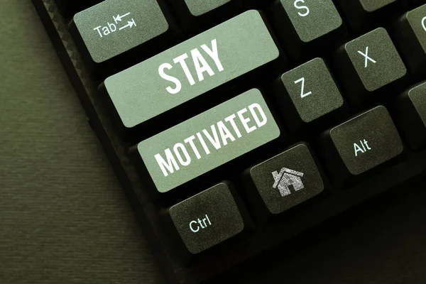 Text Caption Presenting Stay Motivated Business Overview Reward Yourself Every — Stock Photo, Image