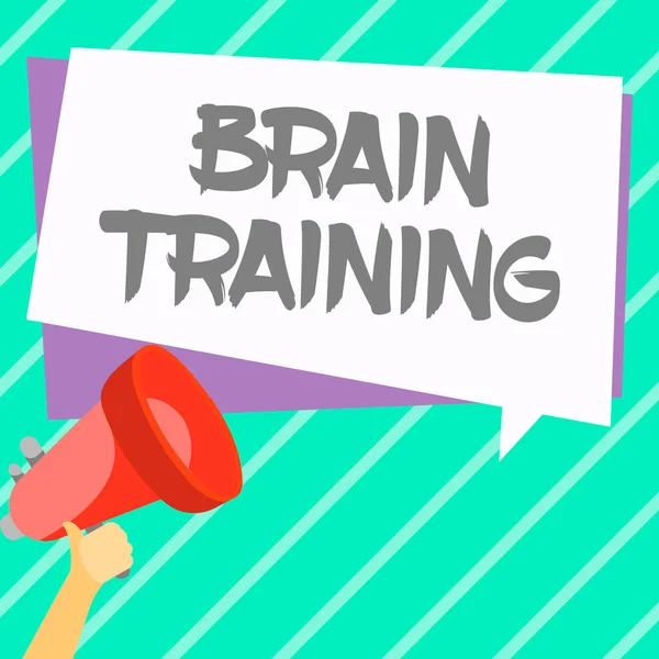 Leyenda Conceptual Brain Training Business Approach Actividades Mentales Para Mantener — Foto de Stock