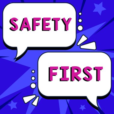 Kavramsal gösterim güvenliği önce kavramsal fotoğraftan kaçının gereksiz risklerden kaçının dikkatli olun dikkat edin