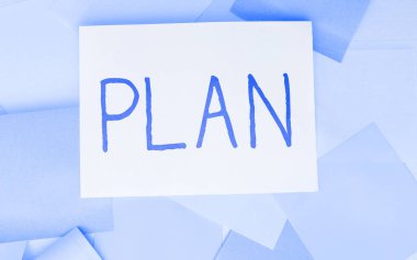 Planı gösteren metin işareti, Bir şey yapma veya başarma önerisinin başlangıcında yazılmış sözcük