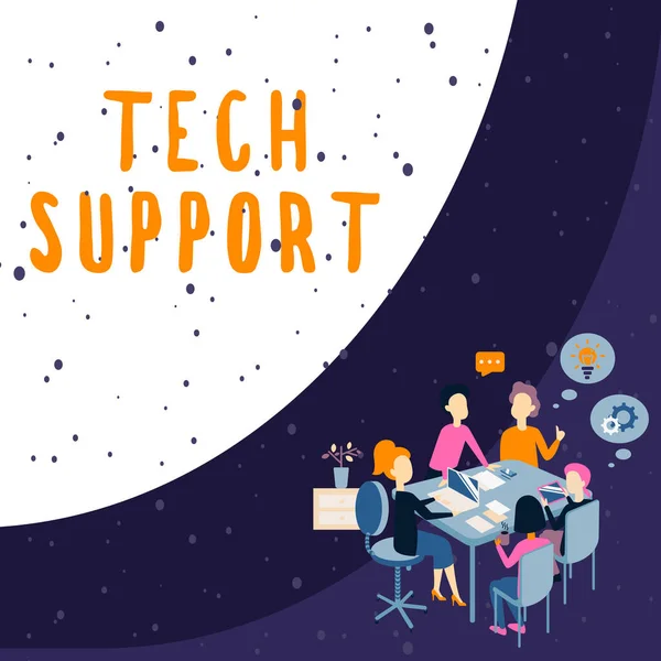 Text Showing Inspiration Tech Support Conceptual Photo Assisting Individuals Who — Stock Photo, Image