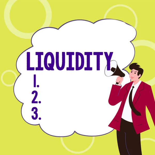 Text Caption Presenting Liquidity Word Cash Bank Balances Market Liquidity — Stock Photo, Image