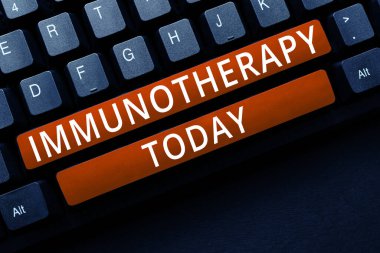 Text showing inspiration Immunotherapy, Concept meaning treatment or prevention of disease that involves enhancement of immune system