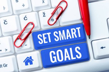 Conceptual display Set Smart Goals, Business approach Establish achievable objectives Make good business plans