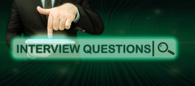 El yazısı metni Röportaj Soruları, İş Genel Görünümü Bir röportaj sırasında tipik konu sorulması veya sorulması