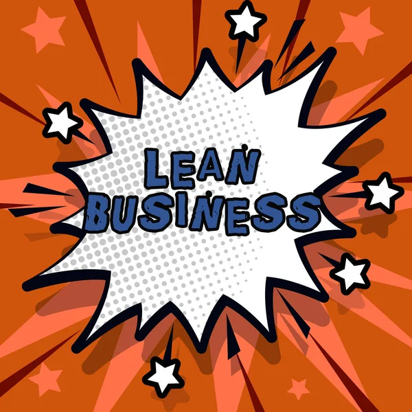 Hand Writing Sign Lean Business Word Written Improvement Waste Minimization — Stockfoto